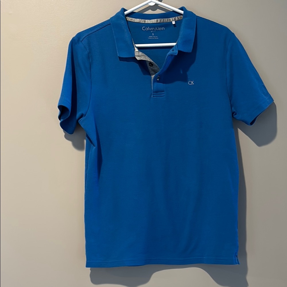 Calvin Klein Men's Blue Calvin Klein Polo Golf Shirt
